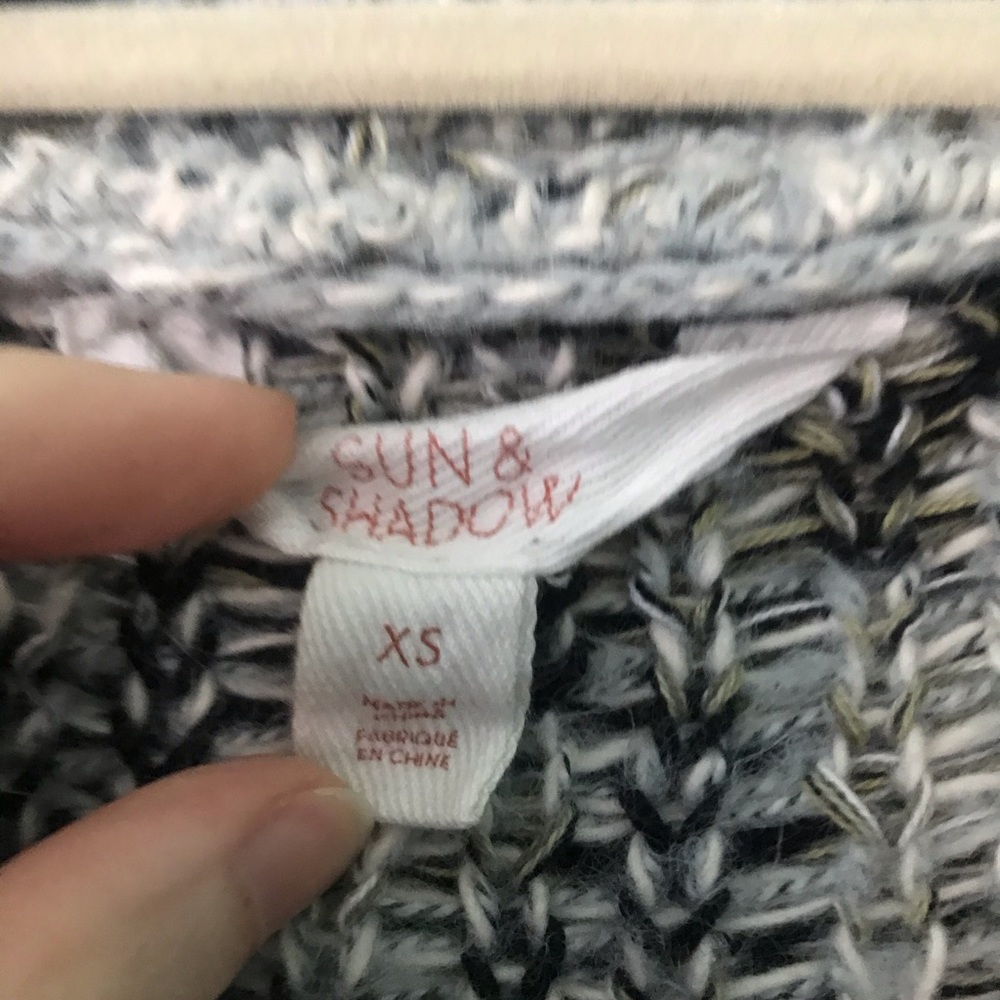 Sun & Shadow Aztec Boho Open Sweater Xs - image 4
